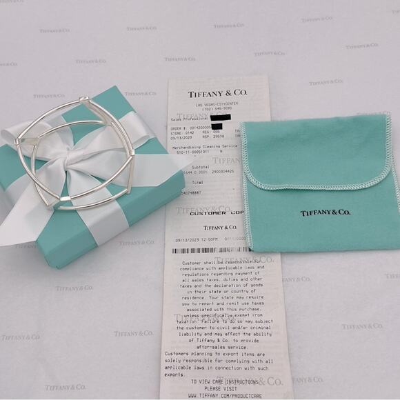 Tiffany & Co. Frank Gehry Torque Open Bangle Bracelet Sterling Silver Vintage - Picture 11 of 13